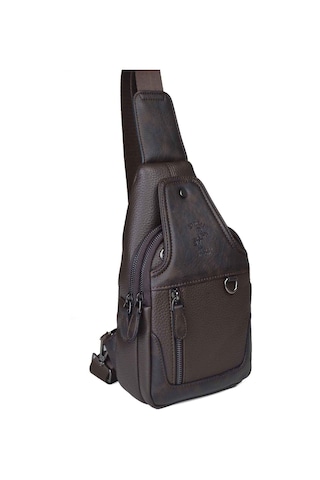 Kahverengi Çok Bölmeli Çapraz Askılı Göğüs Omuz Çantası Bodybag Kahverengi