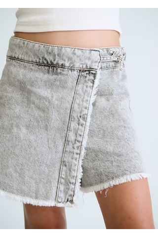 Mayoral Kız Çocuk Denim Şort Etek 6903 Gri