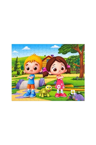 200 Parça Sevimli Çocuklar Puzzle Yüksek Baskı Kaliteli Renkli Ve Eğlenceli 33 X 48 Cm Puzzle