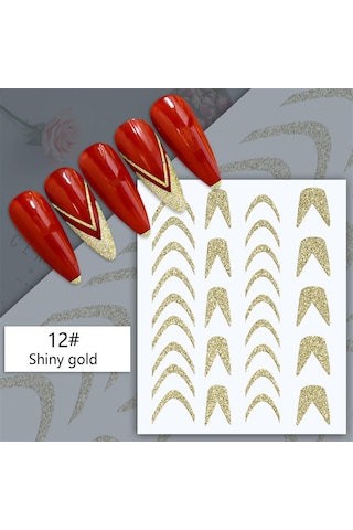3d Reflektif Efekt Nail Art Sticker Model - 3 55881-3