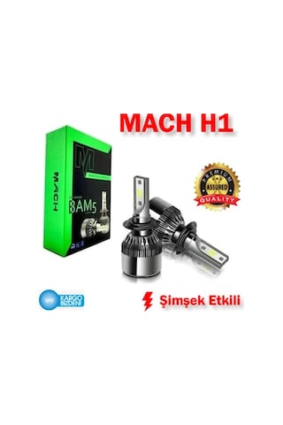 Mach H1 Beyaz Led Xenon Far Ampül Zenon Led Işık Şimşek Etkili