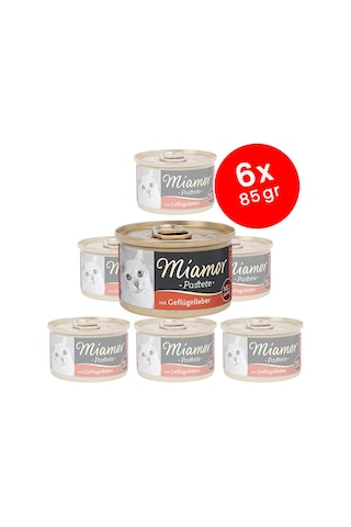 Miamor Pastete Ciğerli Tahılsız Konserve Kedi Maması 6 x 85 G
