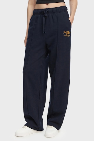 Tommy Hilfiger Pamuklu Comfort Fit Yüksek Bel Pantolon Bayan Pantolon Ww0ww50783 C1g Lacivert
