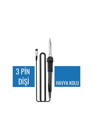 8586 İstasyon Havyası ile Uyumlu Lehimleme Kolu – 3 Dişi Pinli Yedek Havya Kalemi