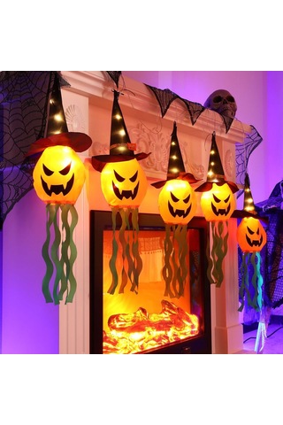 Qq-led Cadılar Bayramı Hayalet Parti Işığı 3m 60cm Çok Renkli