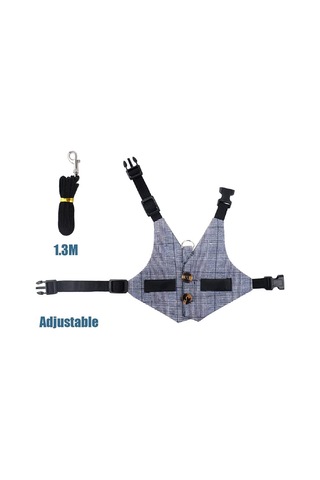 Lemestar Tavşan Kedi Küçük Köpek İçin Pamuklu Tasma, Sakal Giyimi, Boyut L Boyun 25-30cm, Gögüs 34-44cm