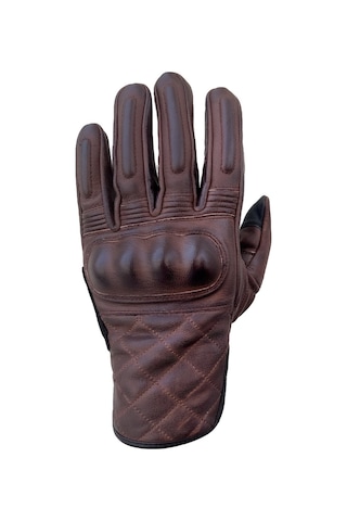 The Biker Jeans Hammer Brown Korumalı Motosiklet Deri Eldiveni