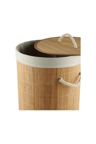 Bambu Luxury Round Laundry Basket Çok Amaçlı Organik Düzenleme Sepeti Çok Renkli