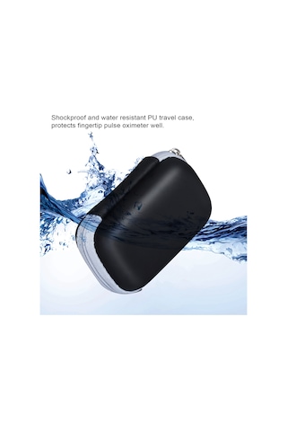 Vkemall Pulse Oksimetre Nabız Oksimetresi Koruyucu Çanta Seyahat Çantası Parmak Ucu Pu Suya Dayanıklı Da Siyah