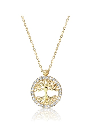 Lilarote Hayat Ağacı Altın Kolye