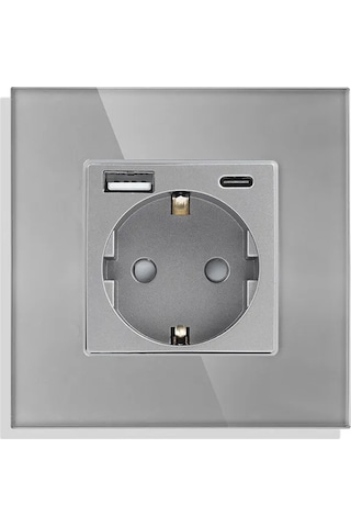 Fujıhome Usb'li Priz Type A + Type C , Topraklamalı 366421290 Type A + Type C