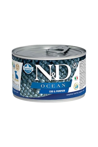 N&D Ocean Tahılsız Morina Balıklı ve Bal Kabaklı Konserve Yavru Köpek Maması 6 x 140 G