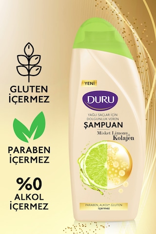 Misket Limonu&kolajen Yağlı Saçlar İçin Şampuan 3x500 Ml Tüm Saç Tipleri