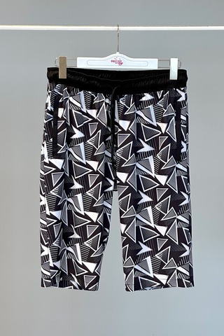 Desenli Erkek Şort Kapri Mayo Rks-03 Remsa Mayo Siyah