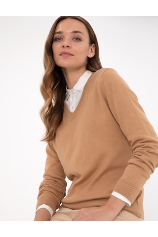 Pierre Cardin Kadın Camel Kazak /triko 50300803-vr015 Camel CAMEL