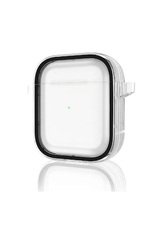 Apple, Uyumlu AirPods 4 4.nesil Shiny Şeffaf Kılıf - Siyah