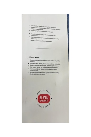Hüskon Fransız Çelik Dövme Bıçak 17 Cm Gri