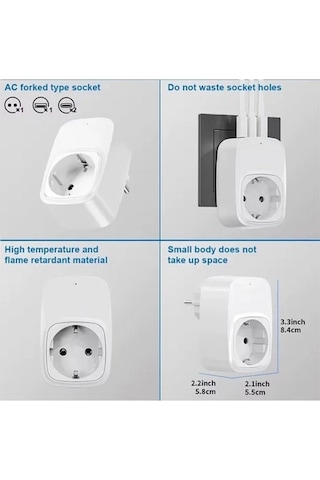 Tekli Yüksek Voltaj Korumalı Duvar Prizi 2x Type-c 1x Usb Çıkışlı Priz Grup Priz Çoğaltıcı Siyah Standart
