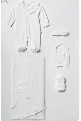 Ciccim Baby Hastane Çıkışı 5li Tulumlu Spring Joy Ekru Beyaz Ciccim Baby Hastane Çıkışı 5li Tulumlu Spring Joy Ekru Beyaz