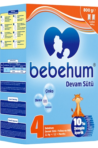 Bebehum 4 Bebek Sütü 800 Gr 12+ay