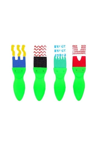 Willowhaven 31 İçerikli Çocuk Boyama Sünger Mühür Seti - Kırmızı - Sanbuyos