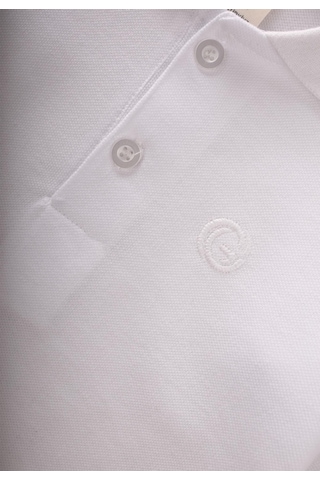 Uzun Kollu Polo Yaka T-shırt 2-14 Yaş Kırık Beyaz Kırık Beyaz