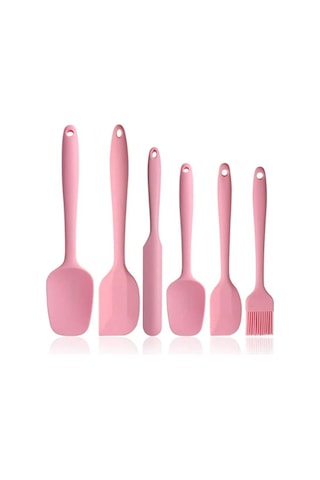 Moveevo 6 Parça Pembe Silikon Kuchen Gereç Seti - 230 C Isı Dayanımlı Fda Onaylı Tencere Korumalı Mutfak Aletleri Diğer