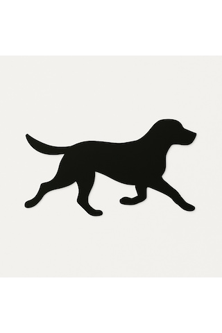 Metal Duvar Süsü Koşan Köpek Dekoratif - Shadowline Serisi