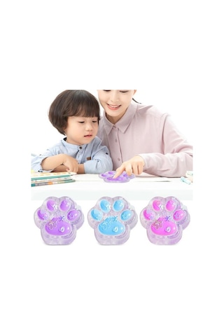3 Adet Mini Kedi Patisi Sıkma Oyuncak Stres Giderici Yavru Kedi Patisi Sıkıştırma Duyusal