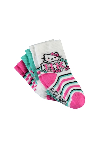 Hello Kıtty Kız Çocuk 3'lü Çorap 3-11 Yaş Kırmızı Kımızı 09a83414524w1