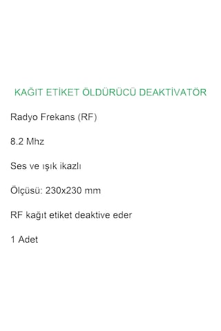 Rf 8.2 Mhz Kağıt Etiket Öldürücü Deaktivatör Ses Ve Işık İkazlı