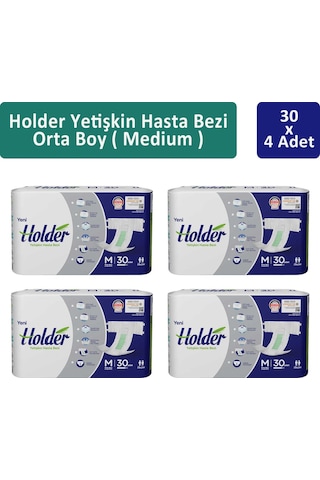 Holder Yetişkin Hasta Bezi Orta Boy M 4 x 30'lu