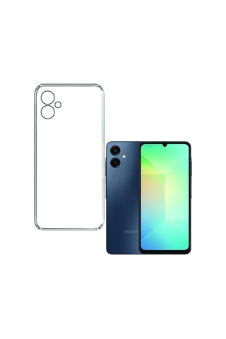 Logis Samsung Galaxy Uyumlu A06 Kılıf Süper Silikon Şeffaf Şeffaf