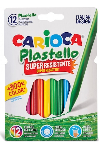 Carioca Plastello SuperResistente Pastel Boya 12'li