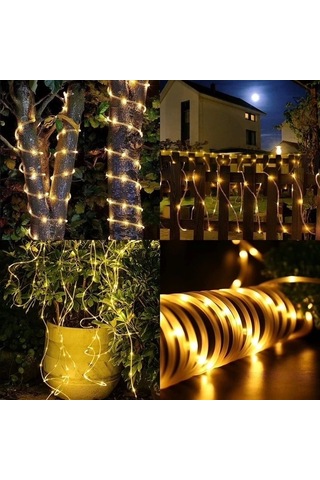 Solar Güneş Enerjili Hortum Kaplamalı Gün Işığı Led Renkli