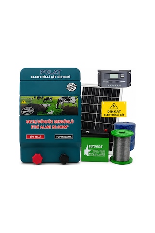 Polat Güneş Panelli Eko 1000 Metre 10-15 Dönüm Elektrikli Çit