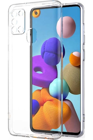 Galaxy A21S Kılıf Zore Kamera Korumalı Süper Silikon Renksiz