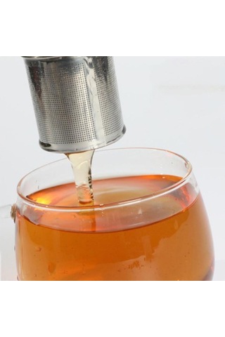 1 Adet Paslanmaz Çelik Çay Demlik Süzgeç Çaydanlık Yeniden Kullanılabilir Örgü Filtre Gümüş