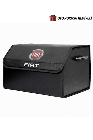 Fiat Marka Logolu Oto Bagaj Organizer Çanta Oto Bagaj Çantası 2 Bölmeli Suni Deri Boyutlar : 48 Cm X 31 Cm X 29 Cm