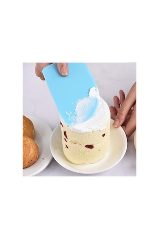3 Lü Hamur Kazıyıcı Ve Şekillendirici Set Pasta Spatulası Seti Kek Kreması Düzleştirici, Hamur Kesici, Fondan Şekillendirici, Dişli Kenar Dekor Aparatı