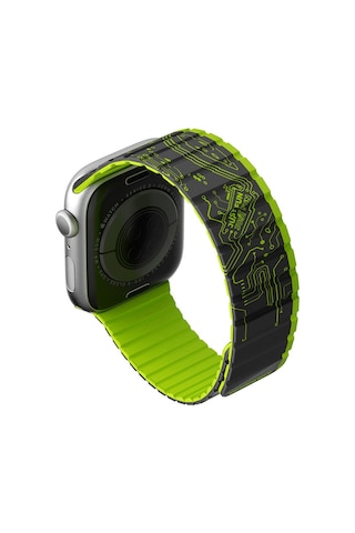 Watch 38mm Uyumlu Kordon Youngkit Technology Magnetik Tak Çıkar Silikon Strap Kayış Yeşil
