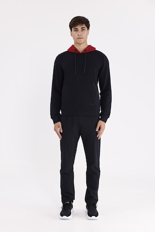 Rowinger Kanguru Cepli Ayarlanabilir Kordonlu Ribana Manşetli Rahat Kesim Kapüşonlu Sweatshirt Blue