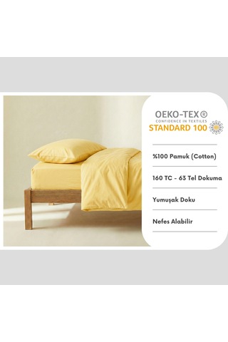 Prime Sleeks %100 Pamuk Yastık Kılıfı 2 Adet - Sarı - 50x70cm Sarı