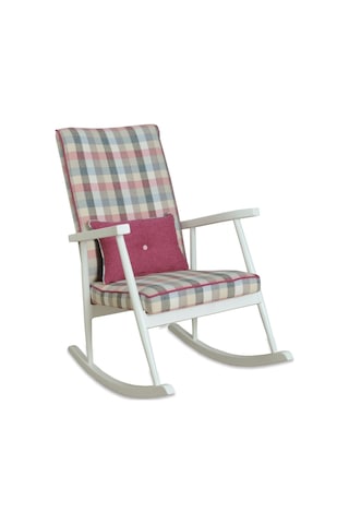 Asedia Trend Lake Pembe Ekose Sallanan Sandalye Koltuk