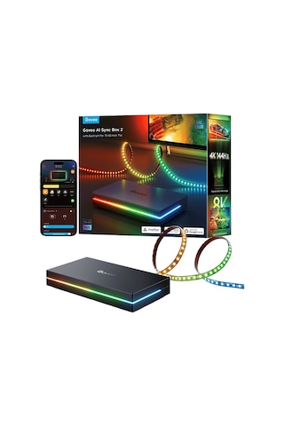 Govee Aı Sync Box 2 75-85 İnç Tv Arkası Led Aydınlatma Çok Renkli