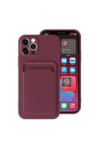 Apple Uyumlu iPhone 12 Pro Max Kılıf Zore Ofix Kapak Mürdüm