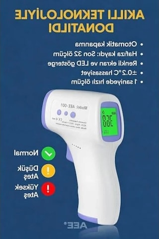 Dijital Temassız Ateş Ölçer, Hafızalı Pilli Model