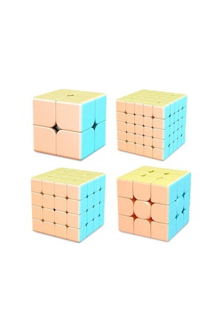 Mf9306 Moyu Macarons 2x2 3x3 4x4 5x5 Cube Set Çok Renkli