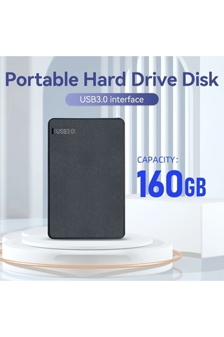 Boatshop1 1 Adet Yüksek Hızlı 160gb Taşınabilir Harici Sabit Disk Usb 3.0 Ntfs Uyumlu Kompakt Hafif