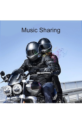 Always Q58 Max 500m Telsiz Mesafeli Motosiklet Kaskı İnterkom Çift Sürücü İletişimi Mp3 Fm Radyo